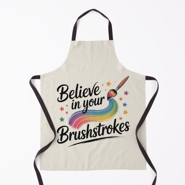 Item preview, Believe in Your Brushstrokes – Inspirational Artist and Painting Quote Design designed and sold by Jollys-ArtShop.