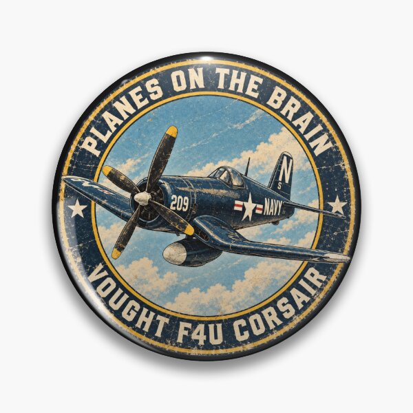 Item preview, Vought F4U Corsair WWII Fighter Aircraft Addict On The Brain designed and sold by MilitaryMart.
