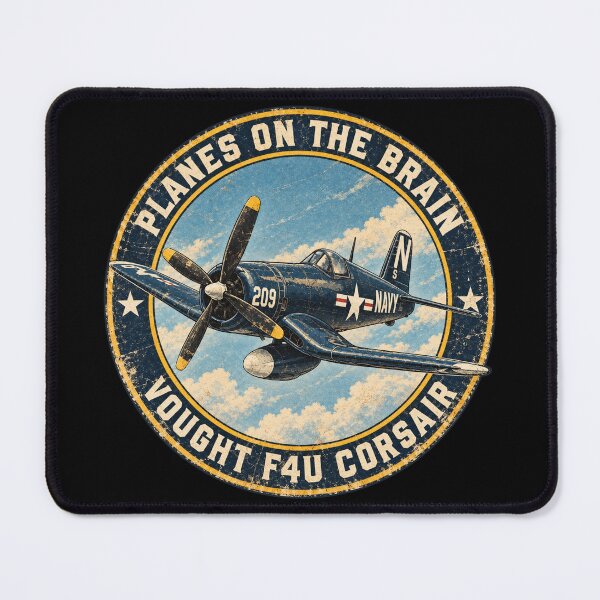 Item preview, Vought F4U Corsair WWII Fighter Aircraft Addict On The Brain designed and sold by MilitaryMart.