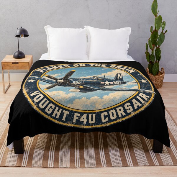 Item preview, Vought F4U Corsair WWII Fighter Aircraft Addict On The Brain designed and sold by MilitaryMart.
