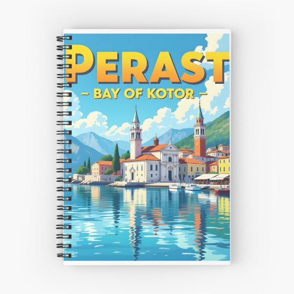 Item preview, Perast Montenegro – Vintage Waterfront Travel Poster designed and sold by LSVart.