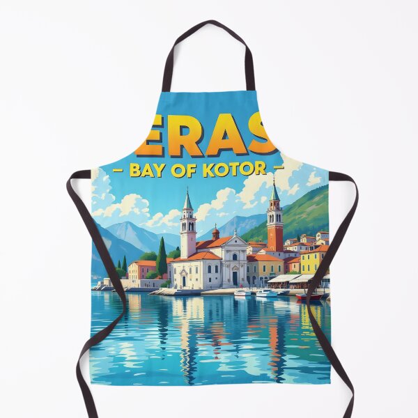 Item preview, Perast Montenegro – Vintage Waterfront Travel Poster designed and sold by LSVart.