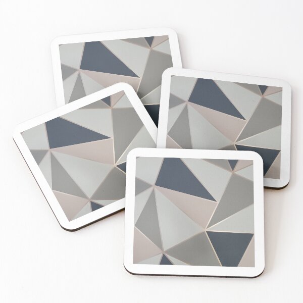 Item preview, Rose Gold & Navy Metallic Geometric Facets designed and sold by Fluid Paint Art.