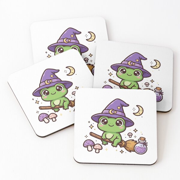 Item preview, Witchy Vibes Frog Broomstick Sticker For Witches designed and sold by designs4you386.