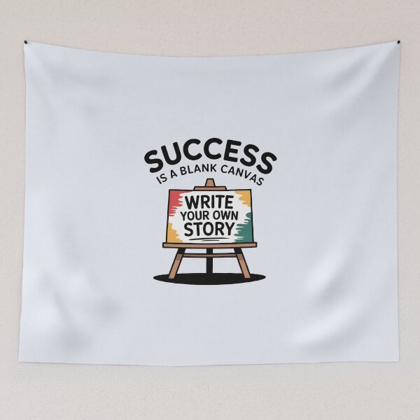 Item preview, Success Is a Blank Canvas – Inspirational Artist and Creative Motivation Design designed and sold by Jollys-ArtShop.