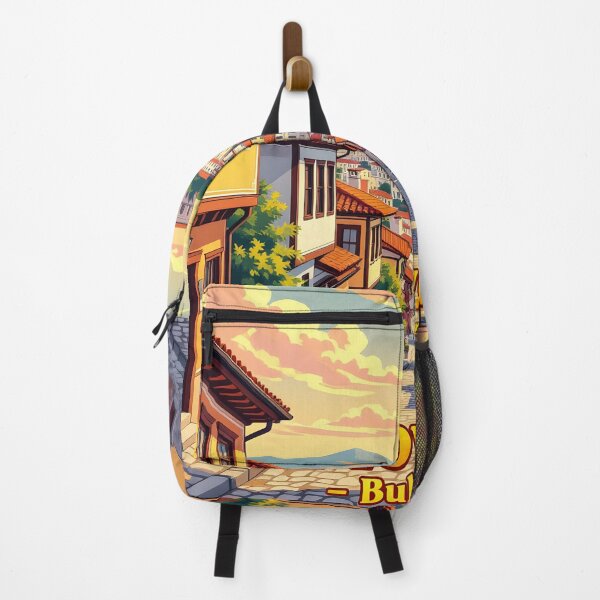 Item preview, Plovdiv Bulgaria – Vintage Old Town Travel Poster designed and sold by LSVart.