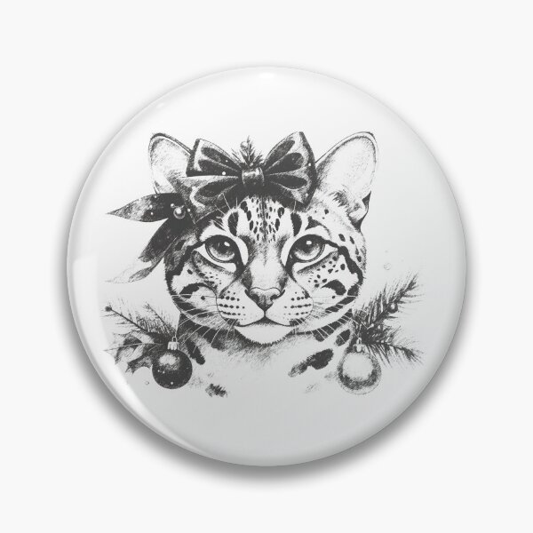 Item preview, Monochrome Leopard Christmas Sketch Illustration designed and sold by BetweenForms.