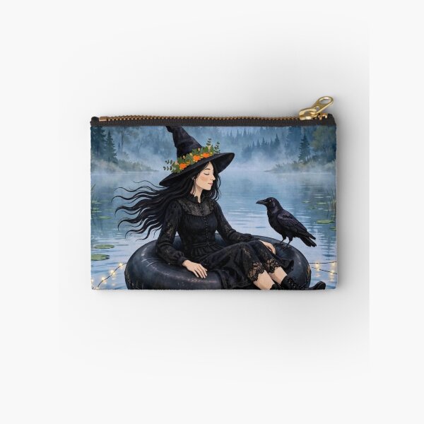 Item preview, Black witch and crow - Lake Float designed and sold by DibujandoPorfa.