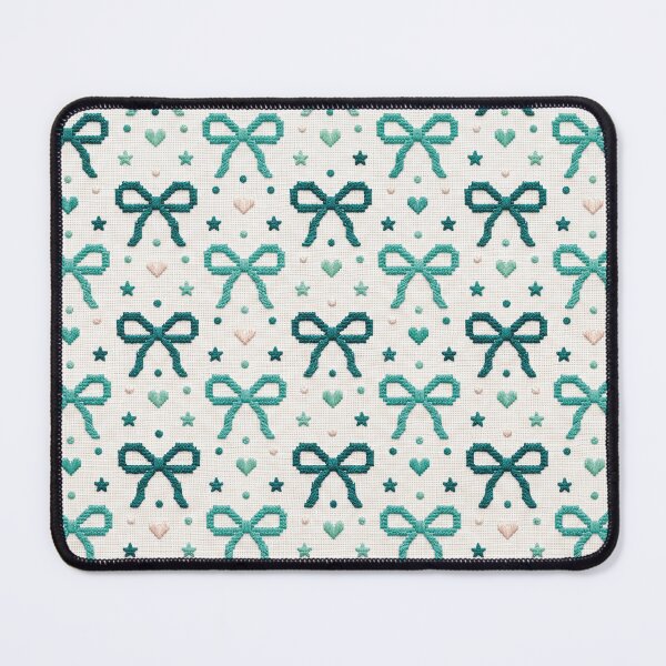 Item preview, Emerald Green Coquette Bows Cross Stitch Pattern designed and sold by GangisHouse.