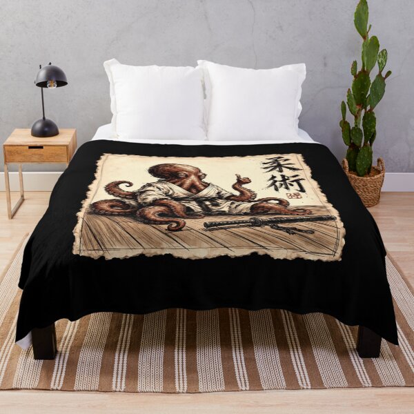 Item preview, Samurai Octopus Jiu Jitsu Grappling Japanese Art designed and sold by gunaone-design.