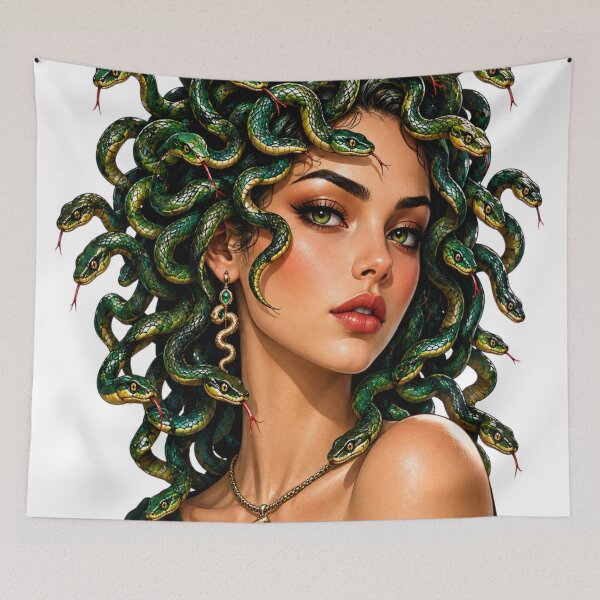 Item preview, Medusa snake hair portrait  designed and sold by urbanshop7.