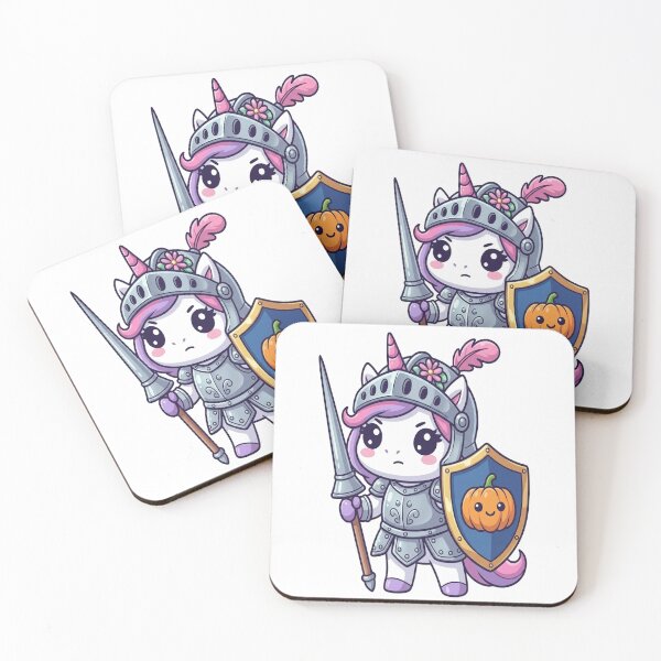 Item preview, Cute Knight Unicorn Pumpkin Shield designed and sold by Ella_Sketch.