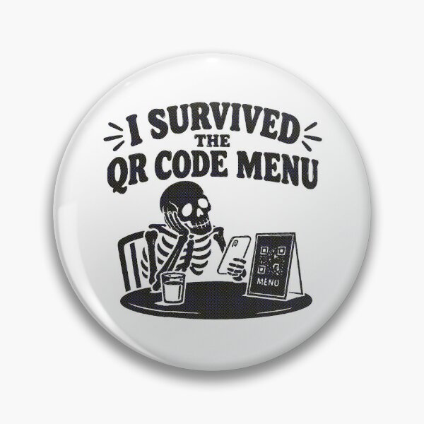 Item preview, I Survived The QR Code Menu - (black print) designed and sold by R-A Designs.