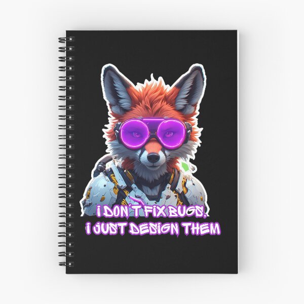 Item preview, Funny Cyberpunk Fox I Don't Fix Bugs I Just Design Them designed and sold by Cyber Gold Studio.
