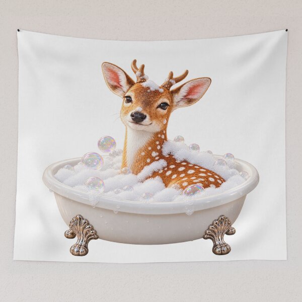 Item preview, Relaxing Fallow Deer Bathtub designed and sold by Sillytoe.