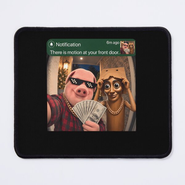 Item preview, Pig And Wooden Friend Doorcam Prank designed and sold by snailslowdance.
