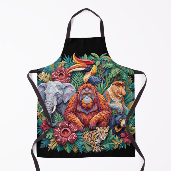 Item preview, Borneo Wildlife Geometric Art designed and sold by redsharkuk.