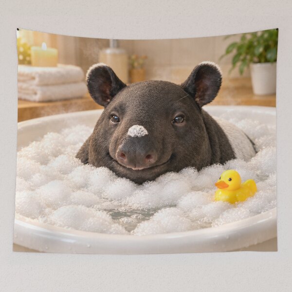 Item preview, Relaxing Malayan Tapir Bubble Bath designed and sold by Sillytoe.
