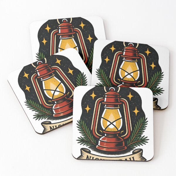 Item preview, Night Trail Lantern Traditional Tattoo Hiking Camping designed and sold by Hatchrow.