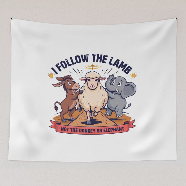 Item preview, I Follow The Lamb Not The Donkey Or Elephant designed and sold by Naitsebas.