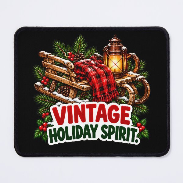 Item preview, Vintage Holiday Spirit – Rustic Christmas Sled and Lantern Design designed and sold by SVALANART.