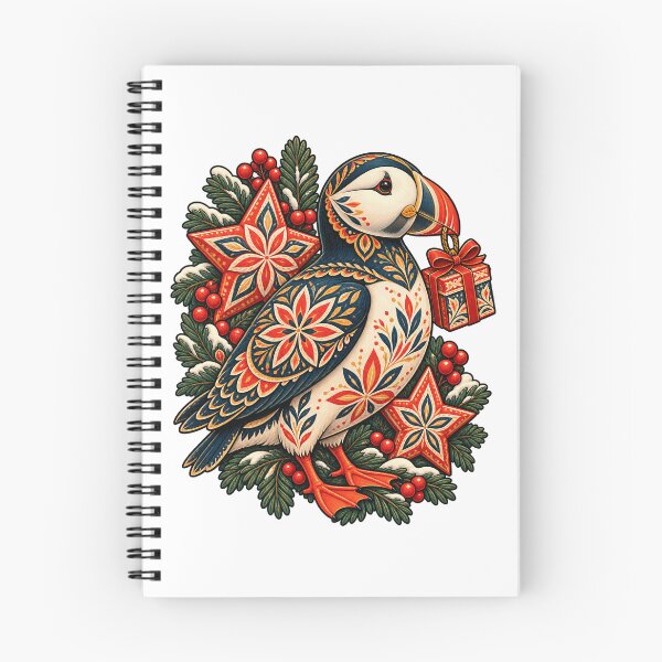 Item preview, Puffin Christmas Star Pysanky Ornament Art designed and sold by TeNovaStudio.