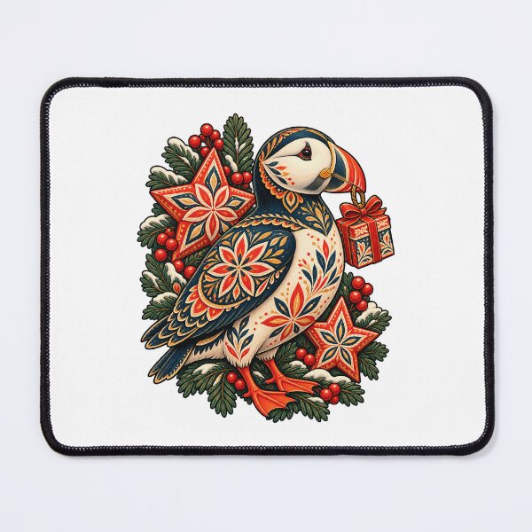 Item preview, Puffin Christmas Star Pysanky Ornament Art designed and sold by TeNovaStudio.