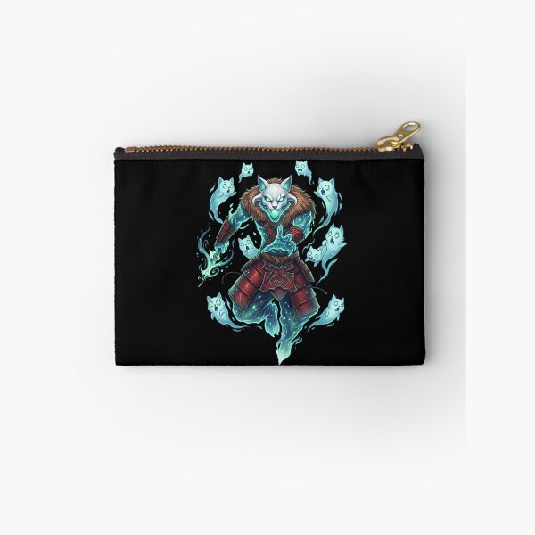 Item preview, Ghost Spirit Cat Warrior Turquoise Aura Summoner designed and sold by Retro Whiskers.