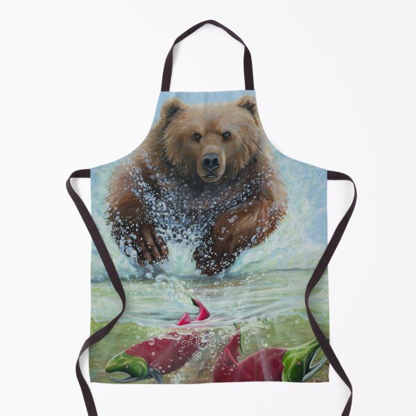 Item preview, Pursuit - Bear Chasing Salmon designed and sold by EvaCreature.