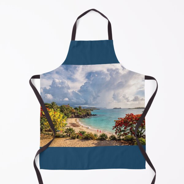 Item preview, Tropical Blossoms Beside Turquoise Waters designed and sold by amusefullife.