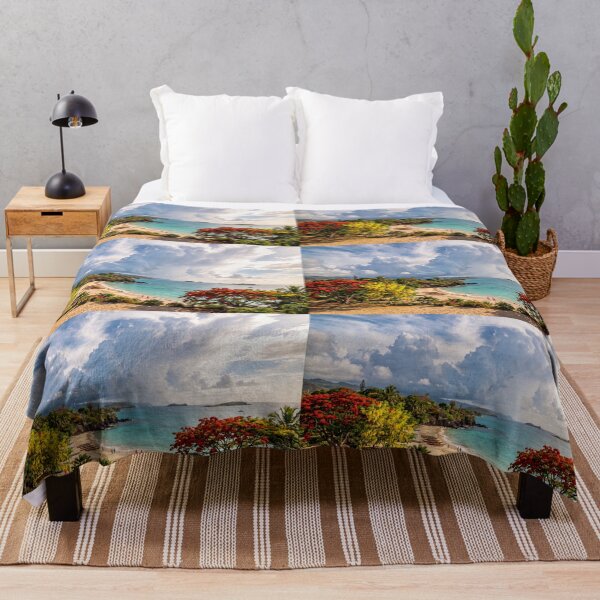 Item preview, Tropical Blossoms Beside Turquoise Waters designed and sold by amusefullife.