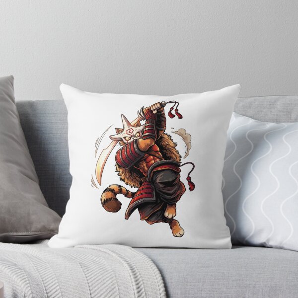 Item preview, Samurai Cat Warrior Fox Mask Japanese Sword Art designed and sold by Retro Whiskers.