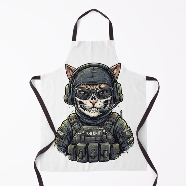Artikelvorschau, Taktische Katzen-K-9-Einheit Totenkopfmaske Militärisches Einsatzteam entworfen und verkauft von Retro Whiskers.