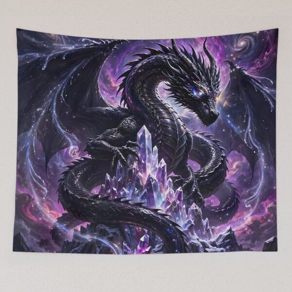 Item preview, Dark Dragon on Abstract Astronomical Background designed and sold by Fanta-sticky.