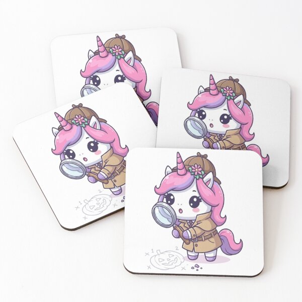 Item preview, Cute Detective Unicorn Investigating Clues designed and sold by Ella_Sketch.