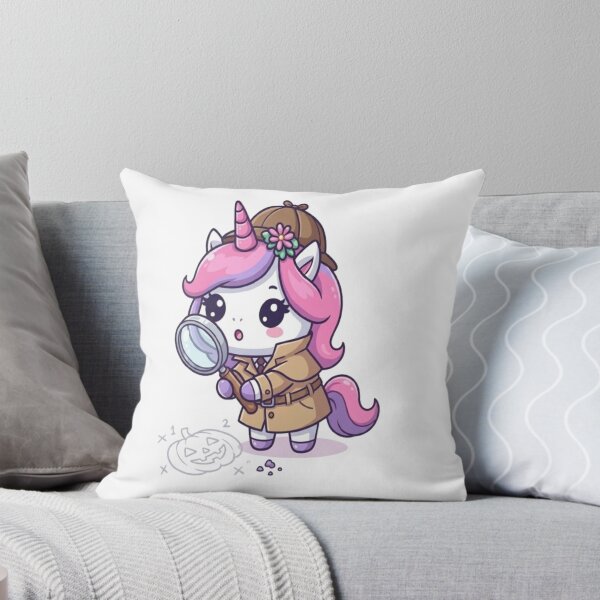 Item preview, Cute Detective Unicorn Investigating Clues designed and sold by Ella_Sketch.