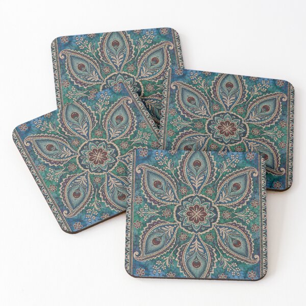 Item preview, Peacock Paisley Mandala designed and sold by ParadisePalace.