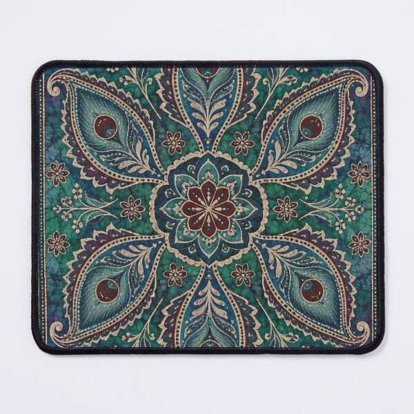 Item preview, Peacock Paisley Mandala designed and sold by ParadisePalace.