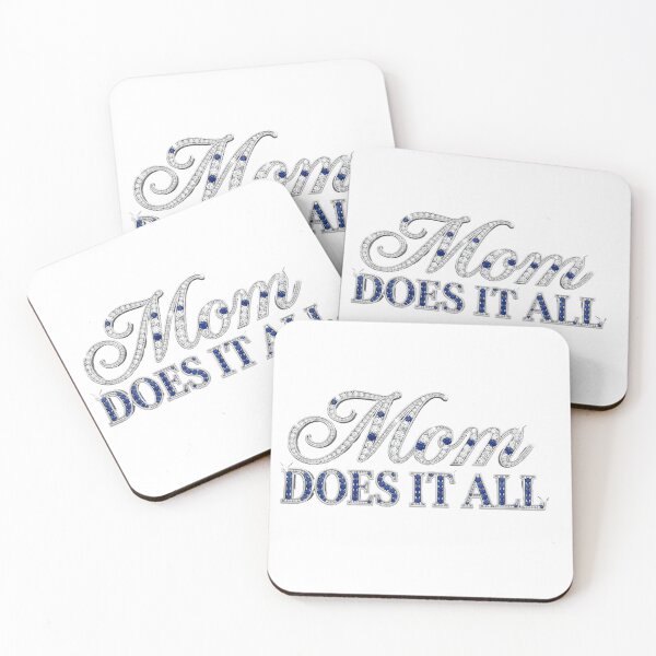 Item preview, Mom does it all diamond and sapphire print design  designed and sold by Afnan Store.