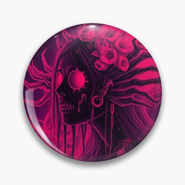Item preview, Gothic Neon Witch Halloween Portrait designed and sold by ERODED SELF.