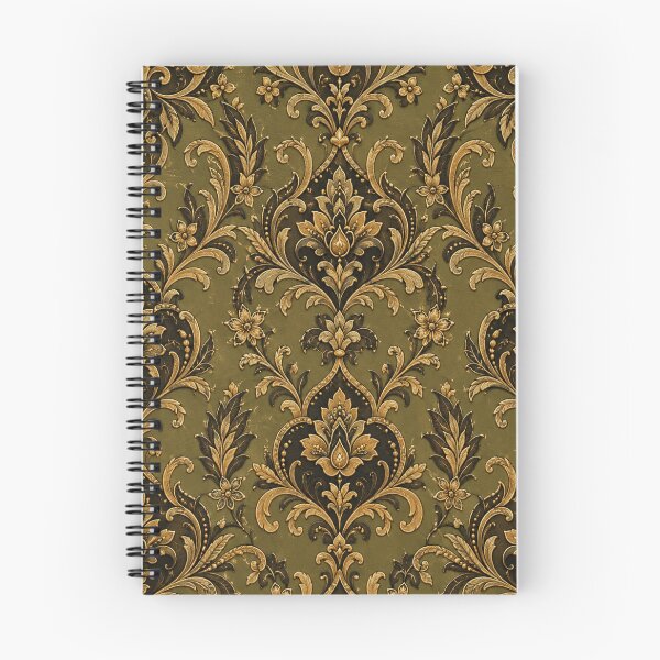 Item preview, Golden baroque damask pattern designed and sold by urbanshop7.