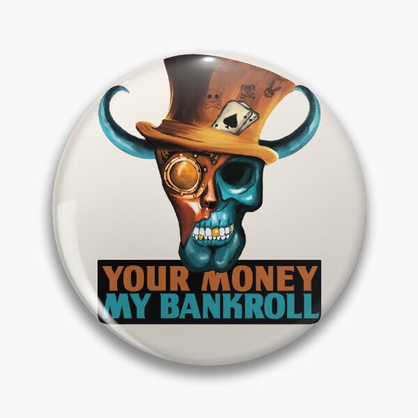 Item preview, Funny Poker - Retro Skull Poker Player designed and sold by InkyGenies.