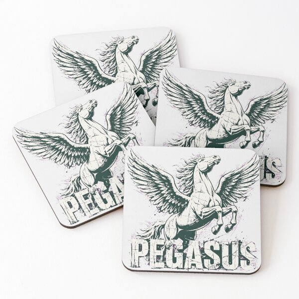 Item preview, Pegasus Mythological Winged Horse Distressed Graphic designed and sold by  One City Two Children Studio.