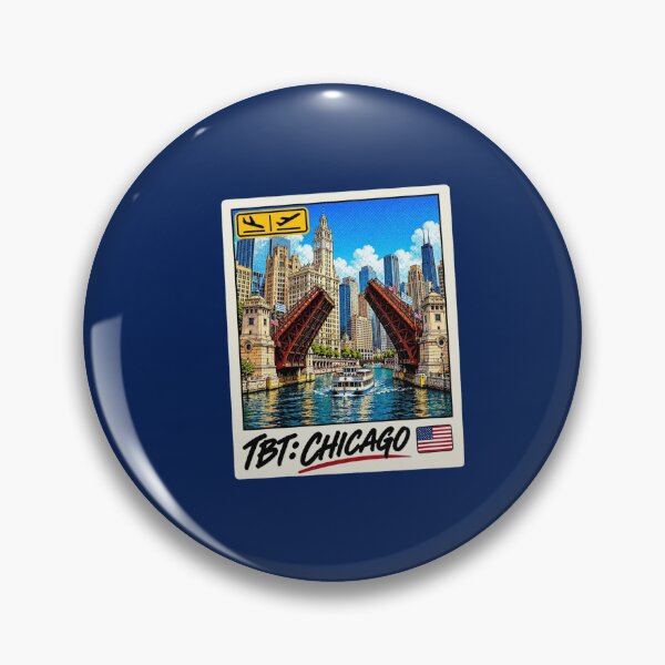 Item preview, TBT Chicago DuSable Bridge Chicago River Vintage Travel Postcard designed and sold by ByJeffro.