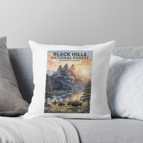 Item preview, Black Hills National Forest South Dakota Wyoming Vintage Watercolor Travel designed and sold by Teelogic.