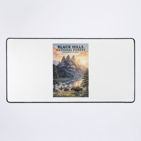Item preview, Black Hills National Forest South Dakota Wyoming Vintage Watercolor Travel designed and sold by Teelogic.