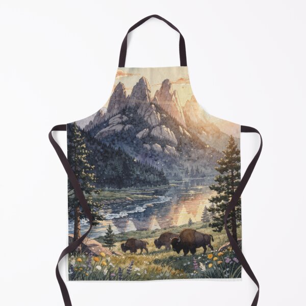 Item preview, Black Hills National Forest South Dakota Wyoming Vintage Watercolor Travel designed and sold by Teelogic.