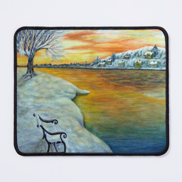 Item preview, Norway - winter evening by fjord designed and sold by BD ArtStore.
