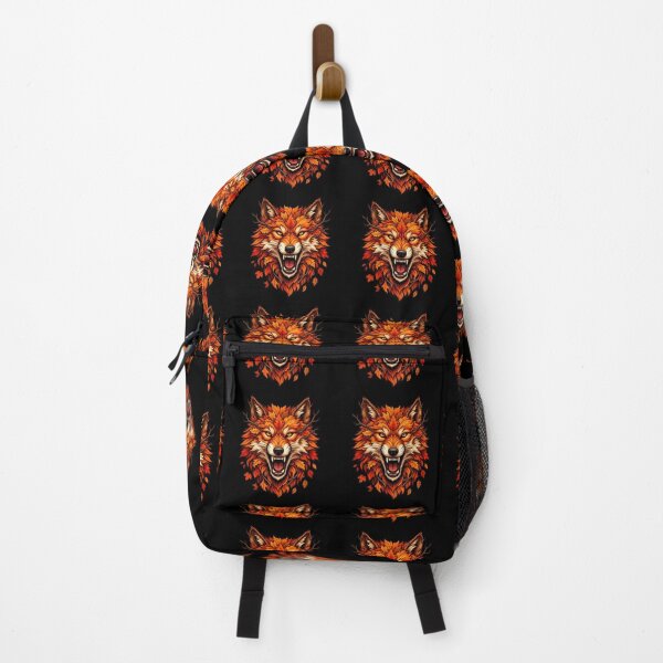 Item preview, Autumn Wolf Head Forest Nature Fantasy Art Print designed and sold by Retro Whiskers.