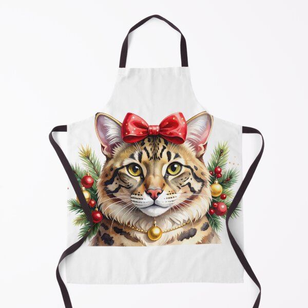 Item preview, Watercolor Christmas Leopard Portrait designed and sold by BetweenForms.